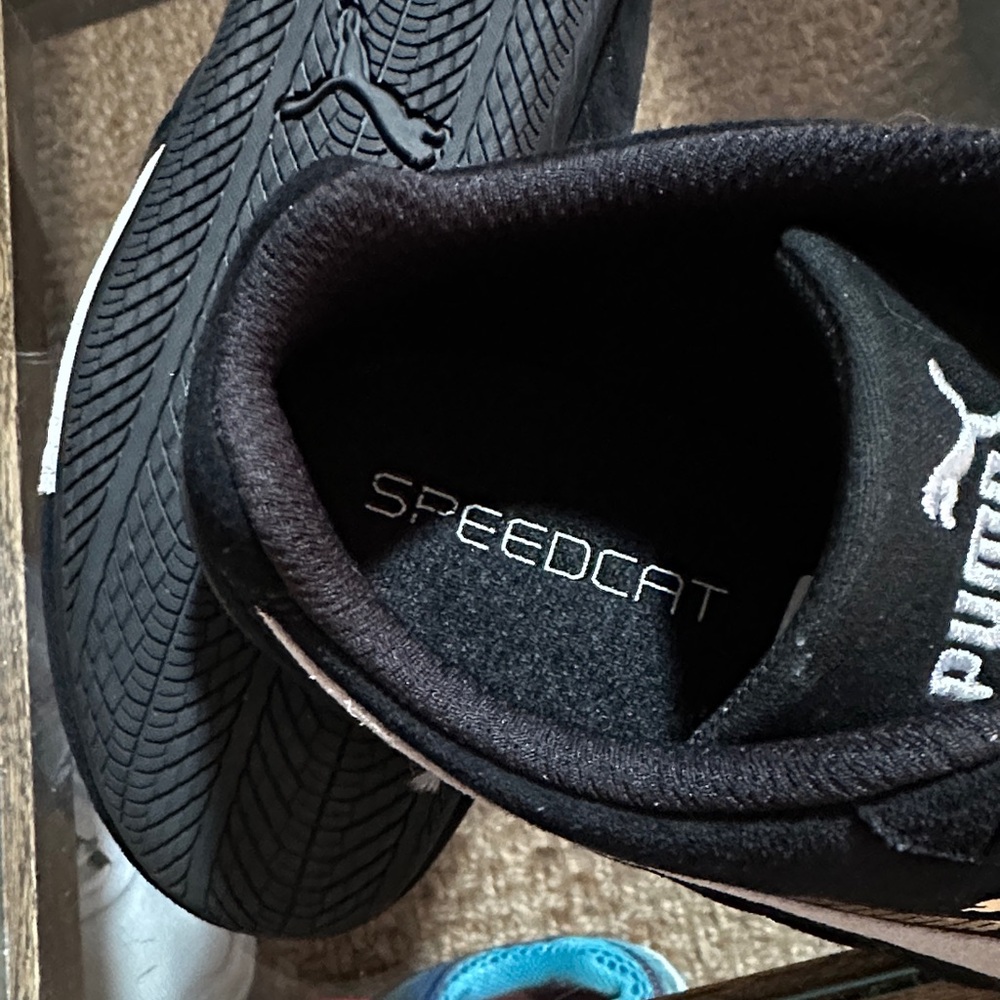 Puma Women’s Speedcat Black and Gray Suede Sneakers - Picture 7 of 9